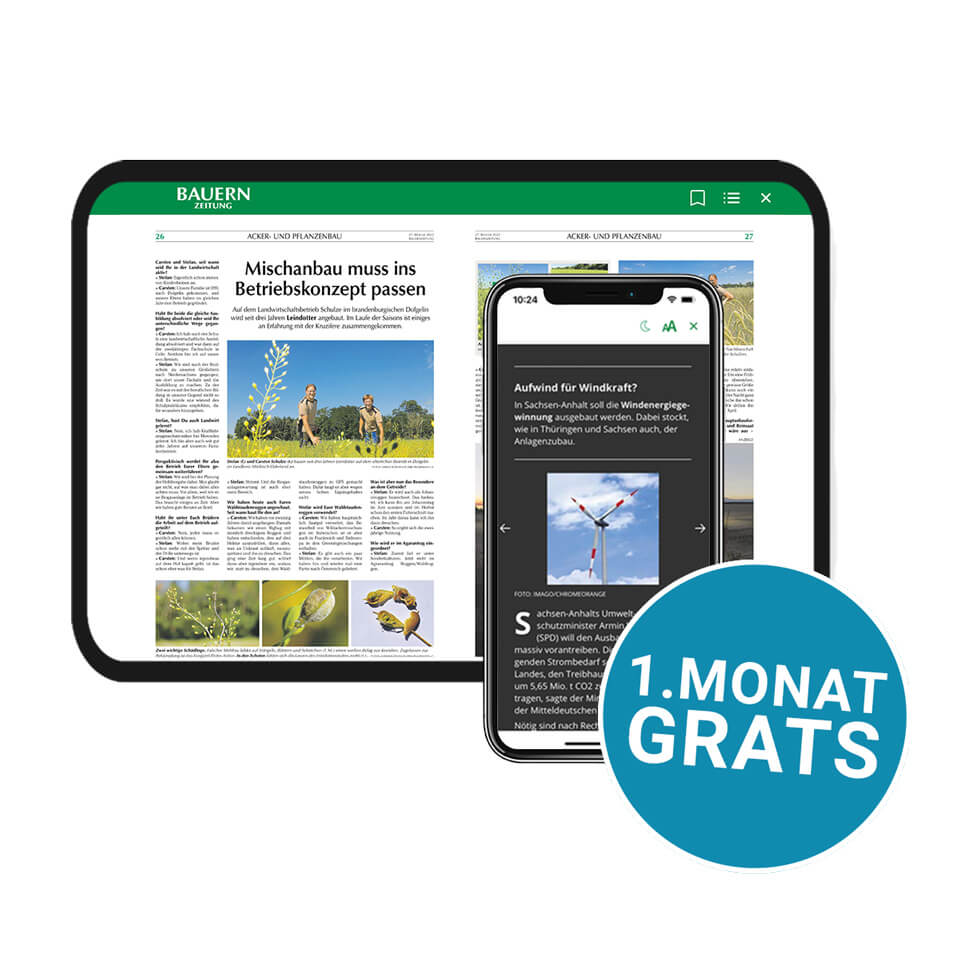 Bauernzeitung Digitalabo + 1 Monat gratis